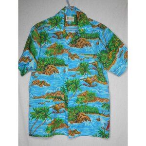Vintage Hawaiian Waikiki 76 Shirt Sz M Korea